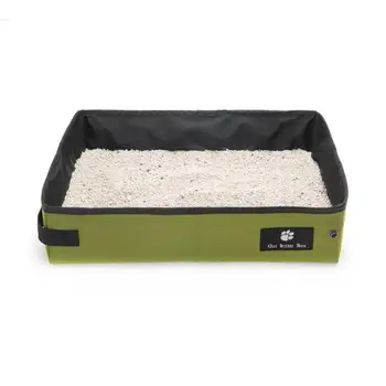 

Cat Litter Box Foldable Cat Bedpans Waterproof Cat Litter Carrier Kitten Toilet Training Bedpan Outdoor Portable Travel Toilet
