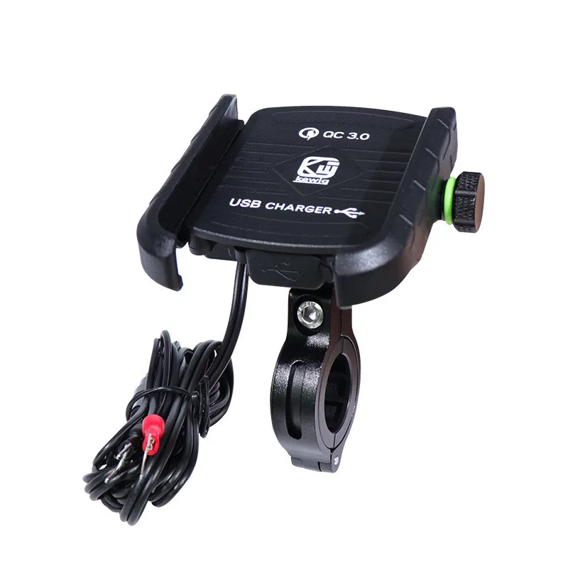 Suporte do Telefone da Motocicleta Suporte com Interruptor à Prova Usb Carregador Rápido Moto Bicicleta Dwaterproof Água Motocicleta Carregamento 12 - 24v qc 3.0 9 Acessórios eletrônicos p/ moto