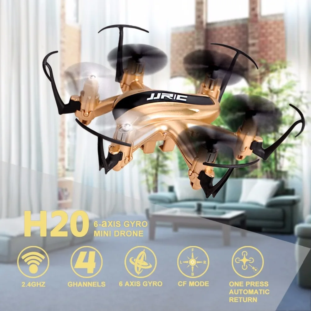 JJRC H20 2.4 Г 4CH 6 осевой Гироскоп Nano RTF Quadcopter Hexacopter Золото TXST|gold ponytail|h20 enginegold mirrored aviator