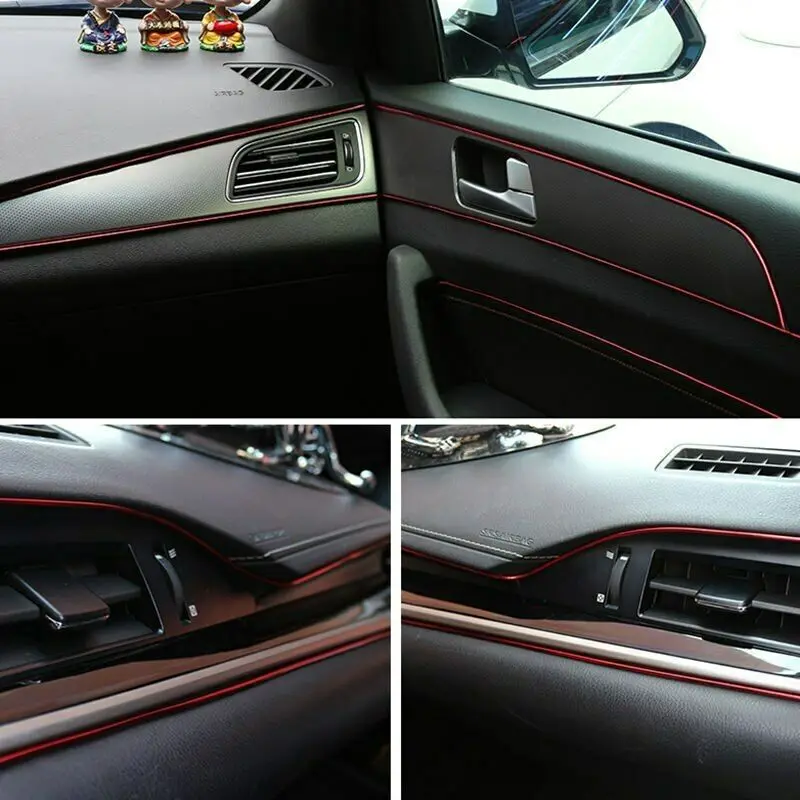 5M Car Styling Interior Decoration Strips Moulding Trim Dashboard Door Edge For Volkswagen Golf 4 Golf5 golf 6 golf 7 MK6 MK7