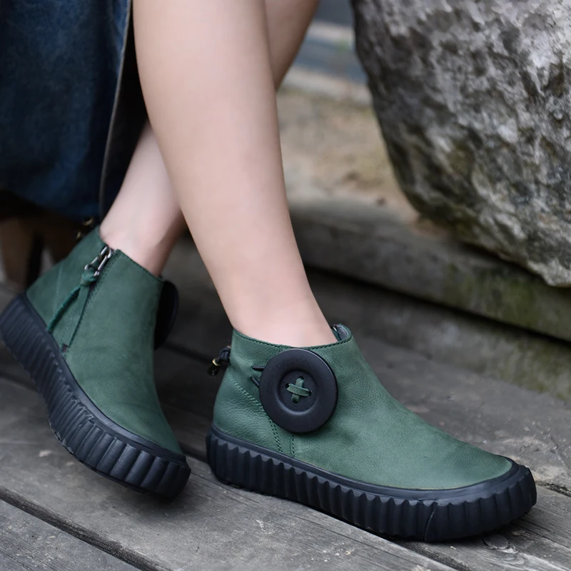 Artmu Original 2018 New Leisure Women Boots Cowhide Thick Sole Ankle Boots Spring / Autumn Retro Handmade Leather Boots C811375 цена Artmu Original 2018 New Leisure Women Boots Cowhide Thick Sole Ankle Boots Spring / Autumn Retro Handmade Leather Boots C811375 цены онлайн
