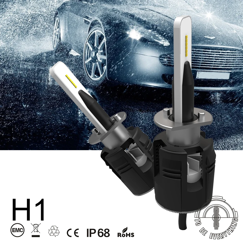 1 комплект H1 Bullet B6 супер мини размер светодиодные фары все в одном CSP Y11 чипы турбо