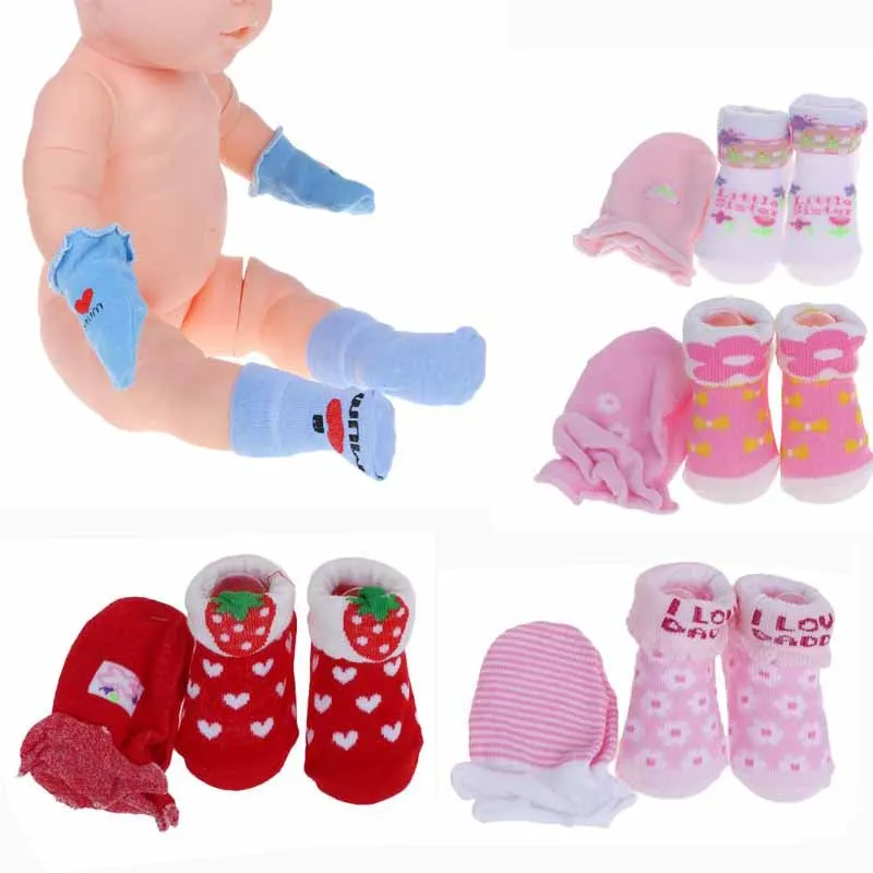 

Baby Socks Gloves Prevent Scratch Face Warm Winter Autumn Soft Breathable Cartoon Cute Fashion Newborn Boys Girls Costume Gifts