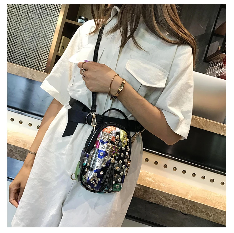 LYKANEFU, маленькие цветные женские сумки-мессенджеры, мини сумка-тоут, кошелек для телефона, женские сумки через плечо с речной панкой, сумки через плечо