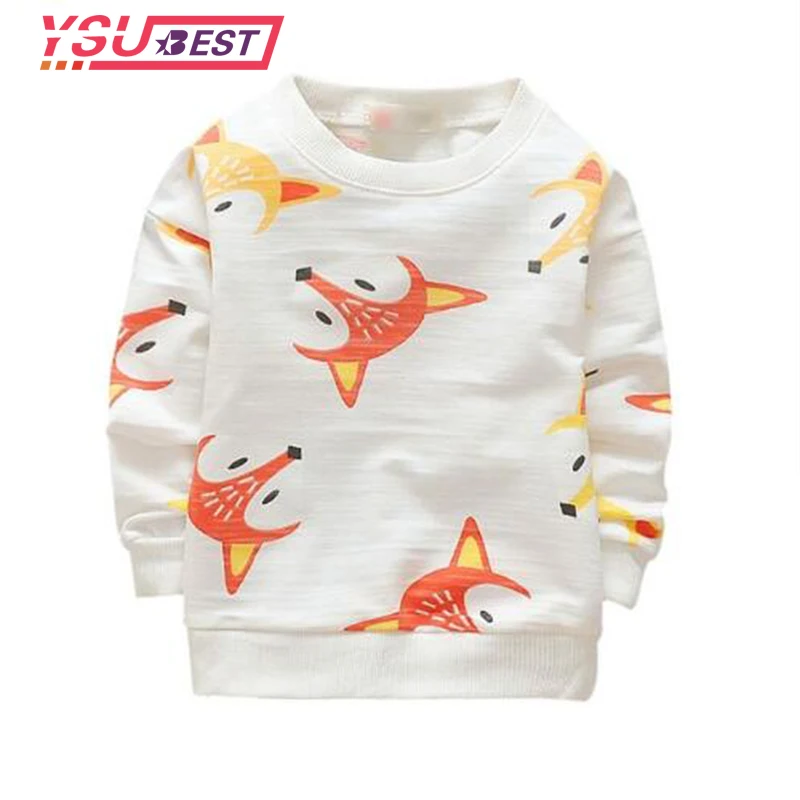

Boys Girls T Shirt Child Sweatshirt 2019 Spring Girl Coat Cartoon Fox Outwear Baby Children Clothing Kids Jacket Girls Clothes