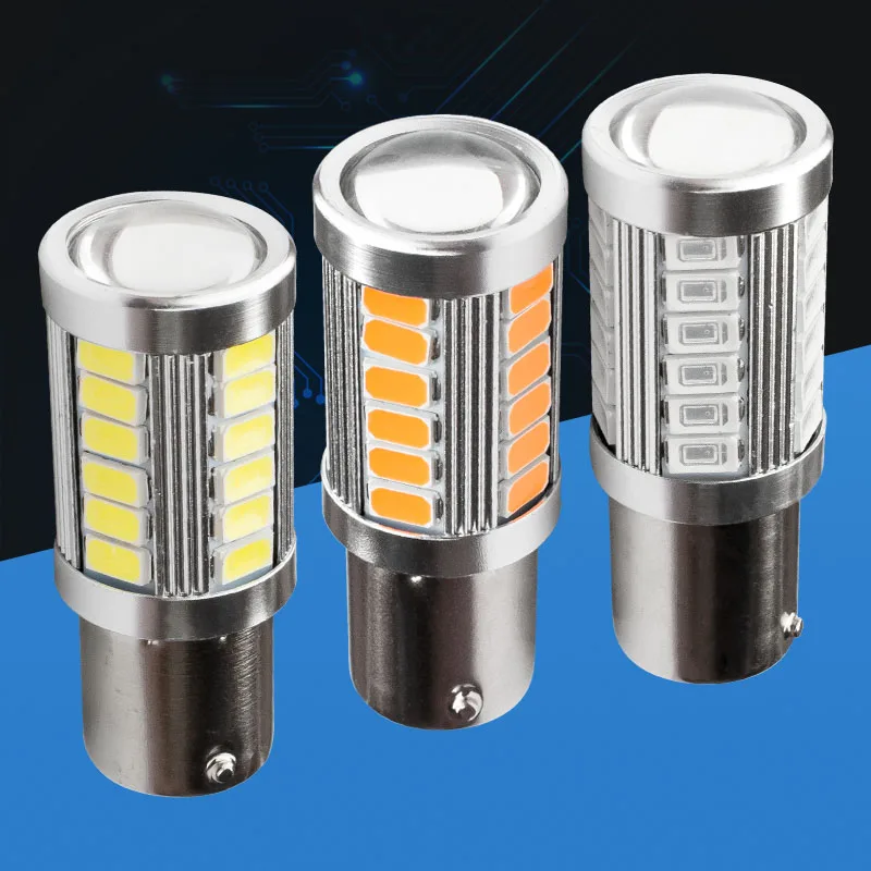 1 шт. 1156 P21W BA15S 33 SMD 5630 5730 LED Автомобильный резервный свет моторная Тормозная лампа