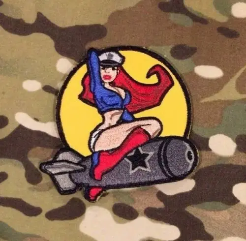 Армия МССБ в52 AIR PINUP девушка боевой тактический черный значок Военный Патч езда
