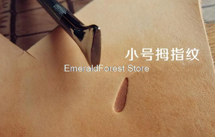 

Leather carving tools Printing tools Casting self-produced printing tools Thumb pattern vertical grain Small