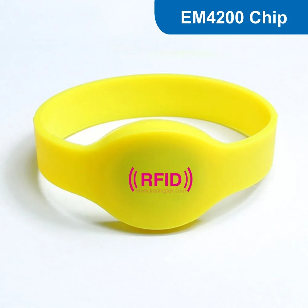 WB01 Silicone Rubber RFID Wristband ID Bracelet RFID Smart Tag 125KHZ