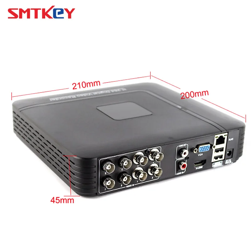  SMTKEY Hybrid 2in1 DVR 8CH H.264 CCTV DVR HDMI 1080P Recorder Mobile phone view security DVR Record