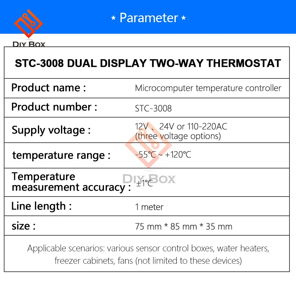 STC-3008, двойной светодиодный цифровой термостат, регулятор температуры постоянного тока 12 В 24 В переменного тока 110 В 220 В, инкубатор, внутренний регулятор нагрева и охлаждения