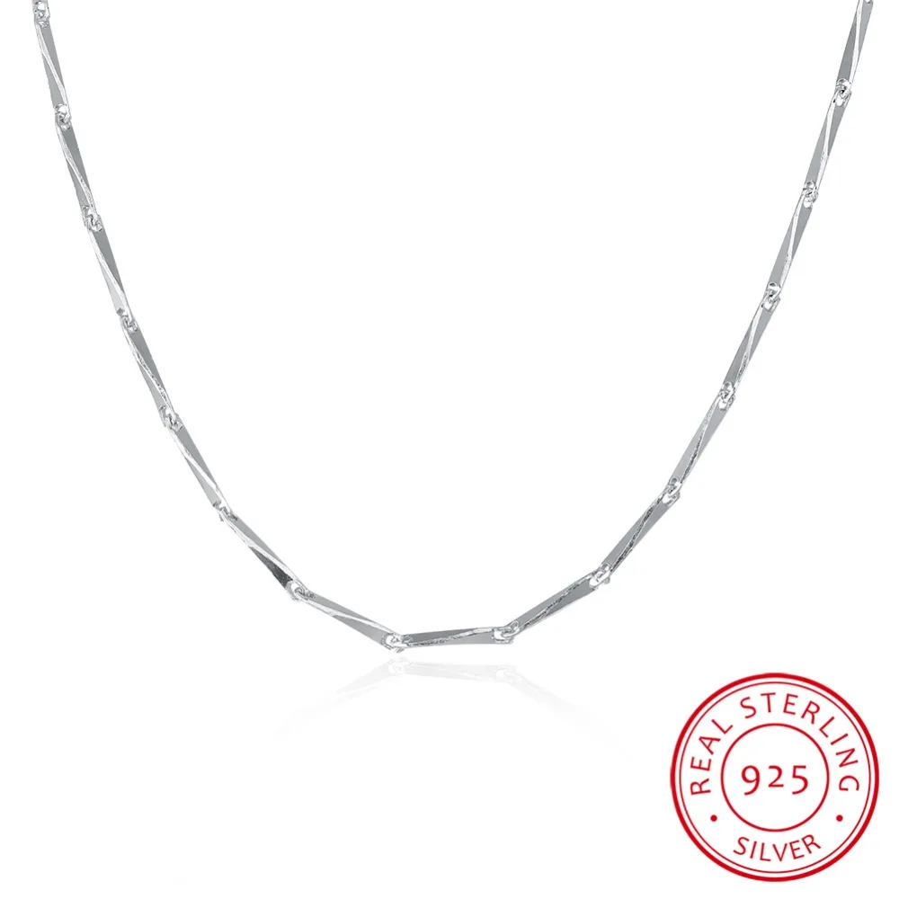 

GAGAFEEL 100% Pure 925 Sterling Silver Chain Necklace For Women Girl High Quality Fine Jewelry 16 inch 18 inch