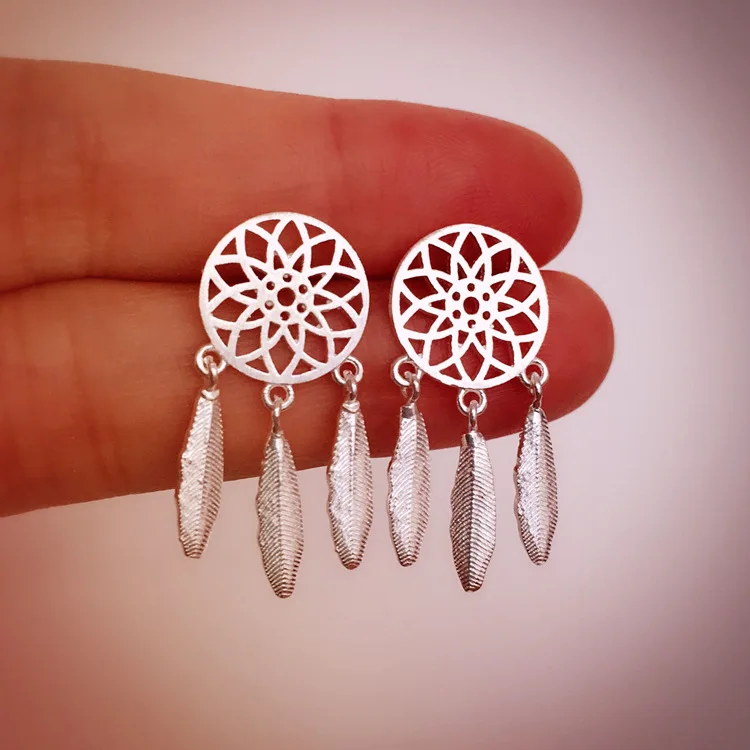 Длинное перо-кисточка 925 стерлингового серебра ювелирные изделия серебряные серьги для женщин эффектные Серьги Pendientes Brincos Bijoux для женщин