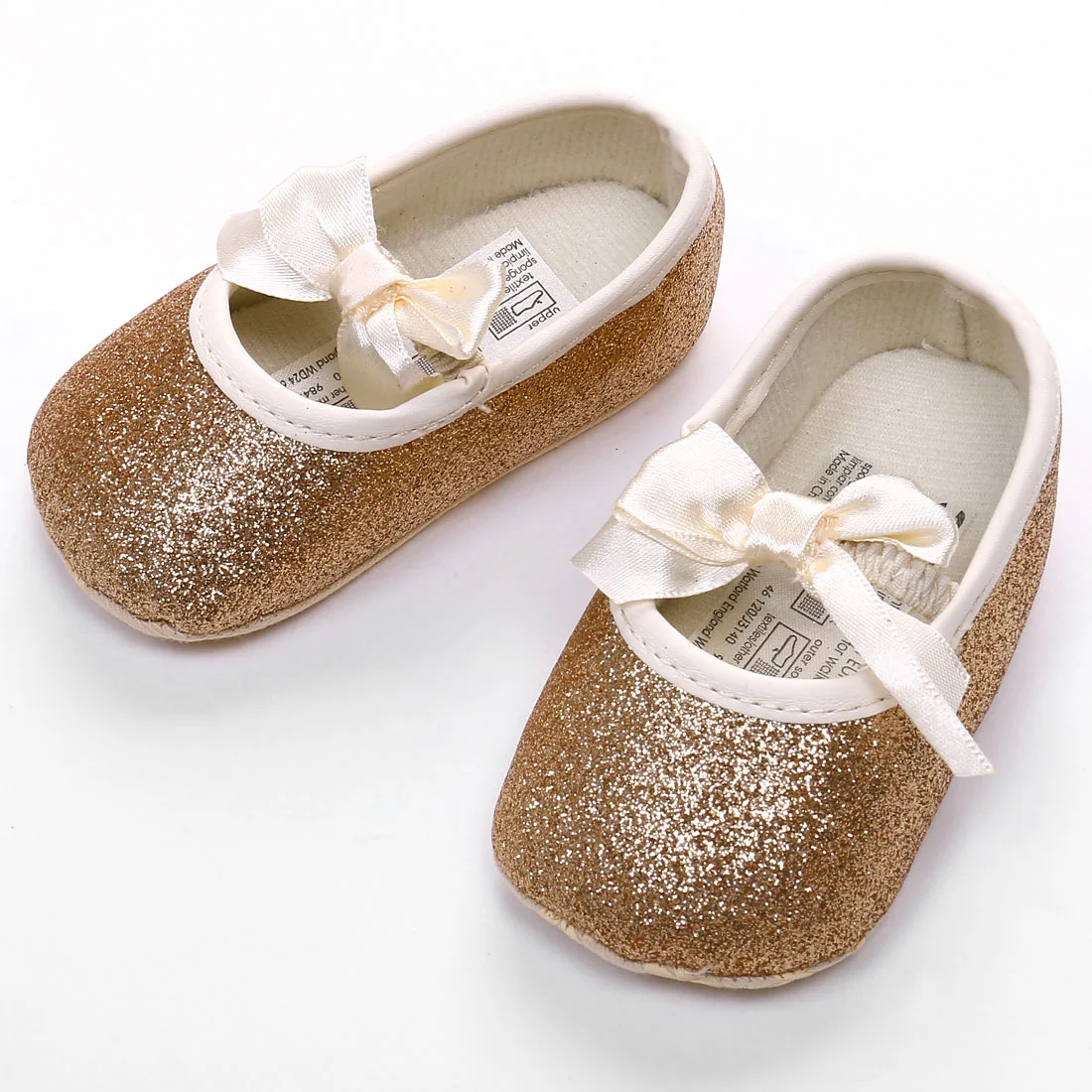 Новая модная обувь принцессы для новорожденных девочек от 0 до 18 месяцев Нескользящая повседневная детская обувь с бантом на мягкой подошве