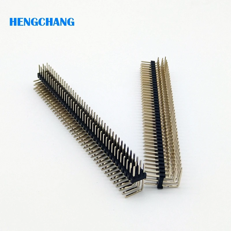 

gold plating 3x40pin triple row 2.54mm Pin Header Connector right angle three rows pin header 10pcs/lot