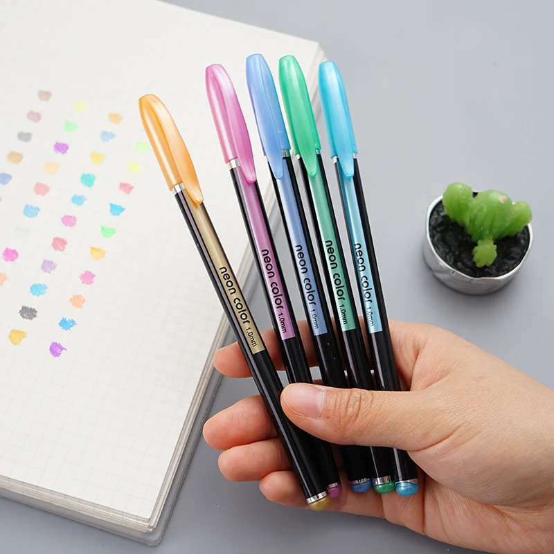 48 цветов набор гелевых ручек, блестящая гелевая ручка для взрослых раскрасок журналов Рисование художественные маркеры