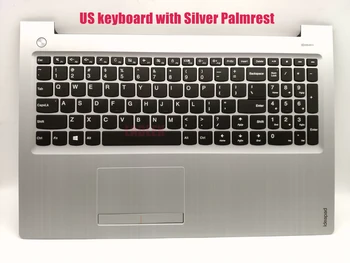 

US Silver Palmrest keyboard for Lenovo ideapad 310-15IKB (Type 80TV) 5CB0M29194