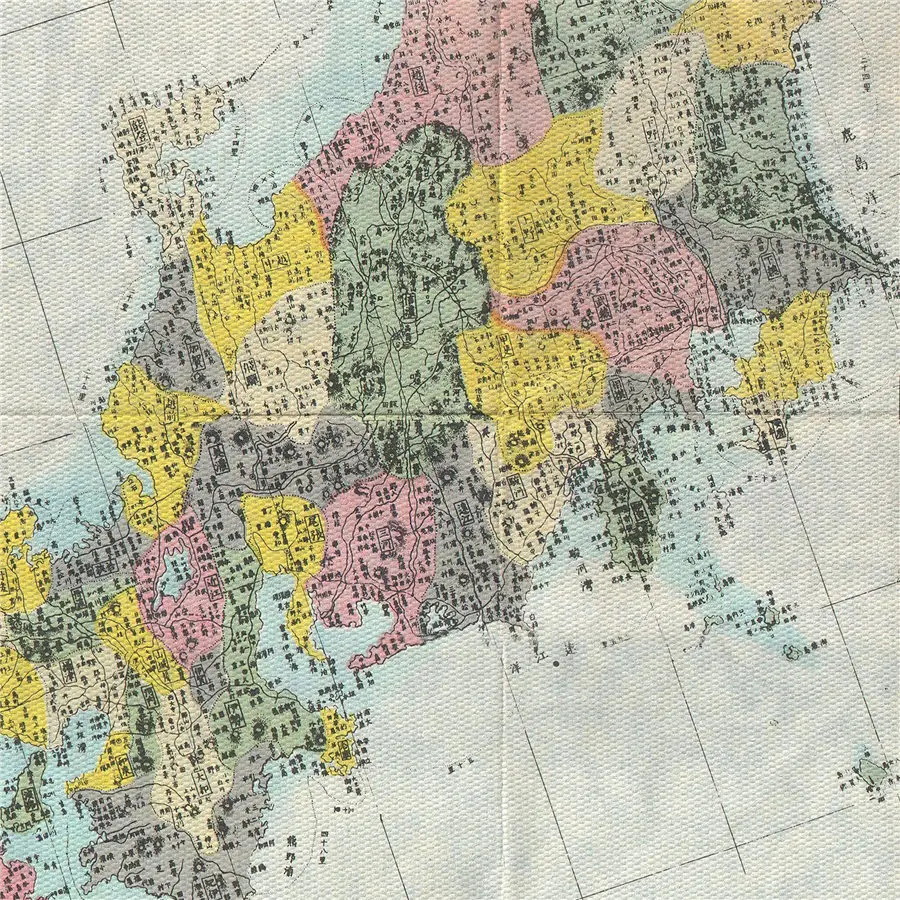 Японский складной карта Японии Винтаж Geographicus холсты для рисования стены искусства Стикеры Гостиная домашний декор кафе, бар, паб плакат