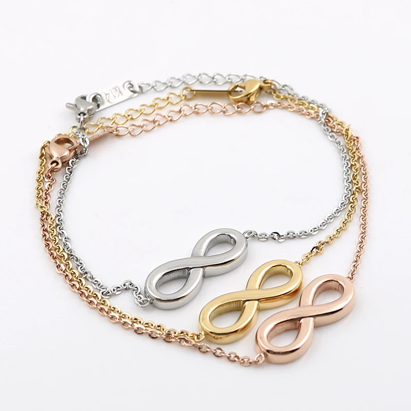 Promotion Custom Lucky Love Infinity Bracelet Whole Gold Color Promotion Custom Lucky Love Infinity Bracelet Whole Gold Color Stainless Steel Charm Knot Bracelets Friendship In From Jewelry
