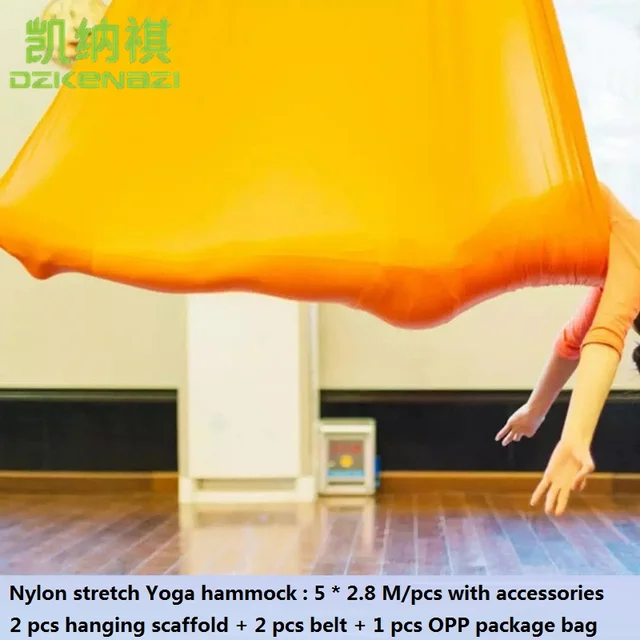 Special Price  5 x 2.8 M/pcs Anti-gravity Stretch Yoga Hammock Nylon Stretch Yard material with accessories