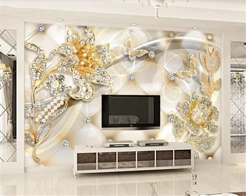 

beibehang European interior mural luxury jewelry wall wall papers home decor 3 d wallpaper for walls wallpapers for living room
