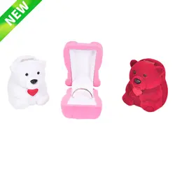 Kawaii Mini Bear Jewllery Подарочная коробка для колец и маленьких сережек Подвеска Ожерелье Милая коробка для свадебной вечеринки подарок