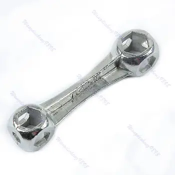 

OOTDTY 3pcs/lot 10 in 1 Portable Silver Dog Bone Shape Bike Bicycle Cycling Alloy Hexagon Wrench Repair Tool Practical