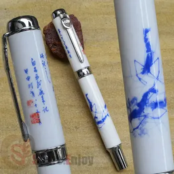 

JINHAO 950 SHRIMP FINE NIB FOUNTAIN PEN BLUE AND WHITE PORCELAIN