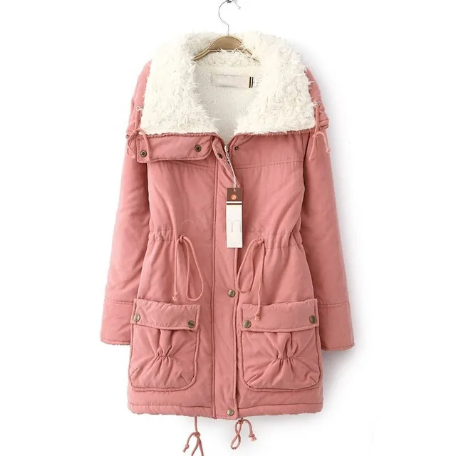 Top Selling Winter Womens Lady Casual Faux Fur Fleece Lined Jacket