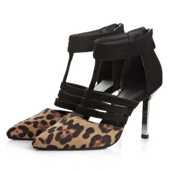 

Zapatos Mujer Leopard Stilettos Women High Heels Sandals Pumps Spring Summer Shoes Size 26-62 Pointed Toe Ladies Shoes WSH881