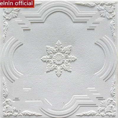 3d geometric pattern ceiling soft wall stickers study diningroom livingroom bedroom waterproof anti-collision foam wall stickers - Цвет: 59cmx59cmx5pcs