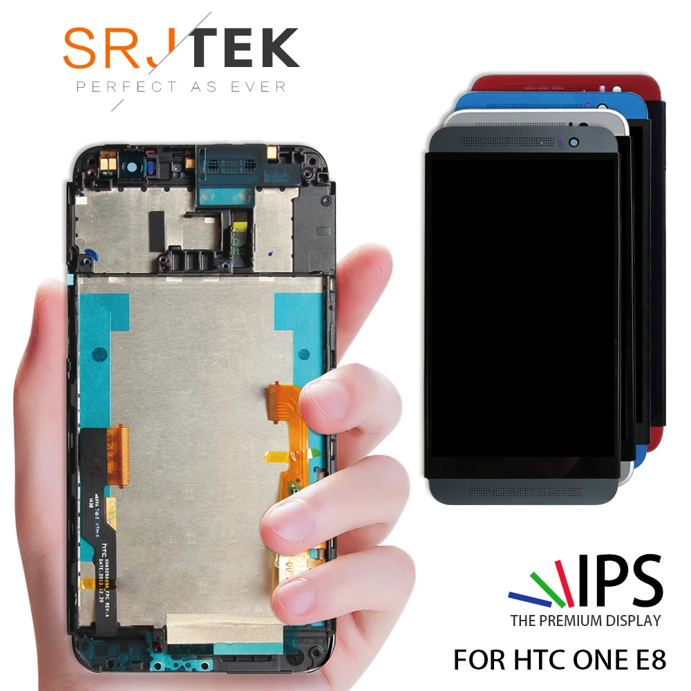 

100% Original 5" HTC ONE E8 LCD Touch Screen with Frame HTC ONE E8 Display Digitizer Assembly Replacement Parts
