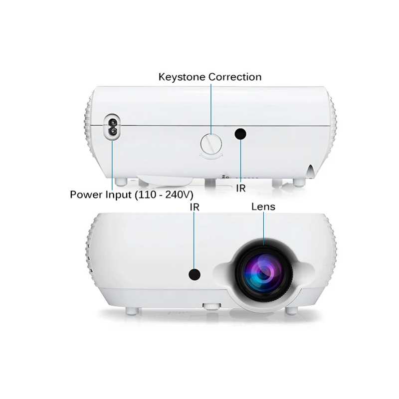 Светодиодный проектор ByJoTeCH W1 Full HD1080P 2500 люмен 3D видео домашний кинотеатр с