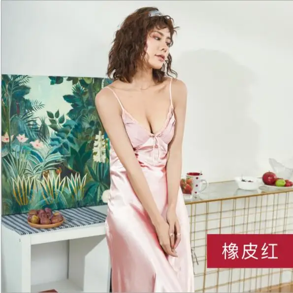 Сексуальное женское белье размера плюс XXXL, сексуальное ночное платье для женщин, летняя Ночная рубашка без рукавов, длинное платье для сна Fdfklak