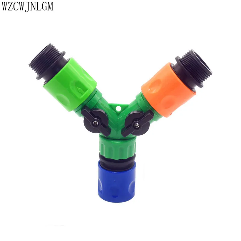 Garden irrigation Y connector 2 way Tap Adapter switch for G3 / 4