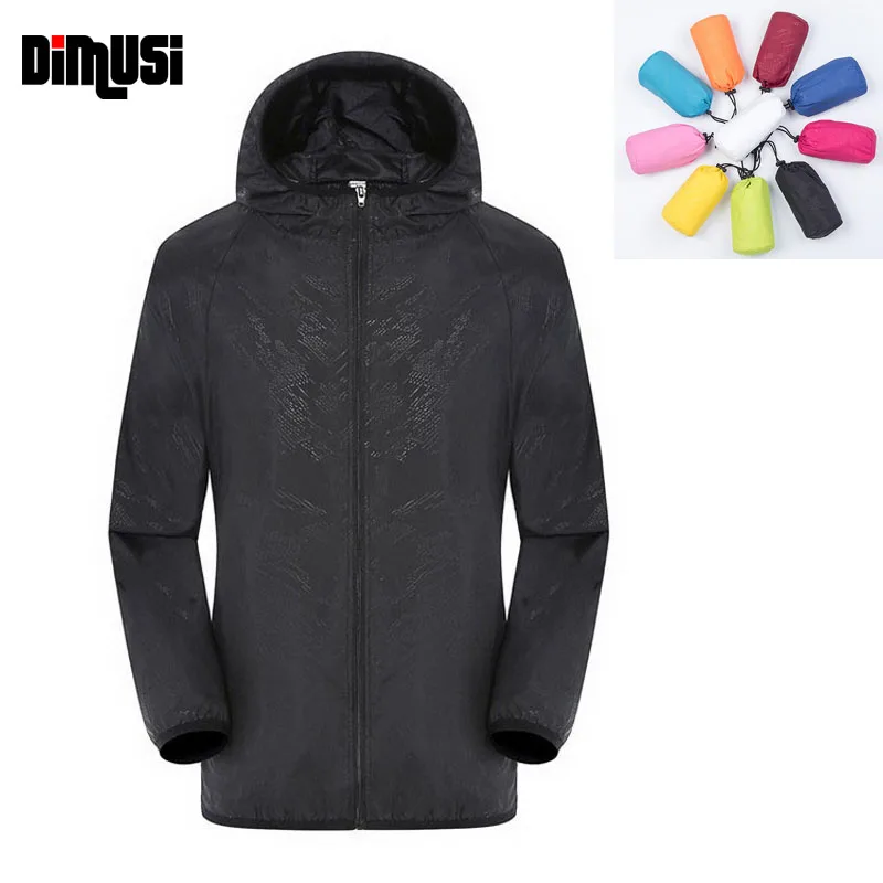 

DIMUSI Quick Dry Men Windbreaker Skin Coat Sunscreen Waterproof UV Mens thin Army Outwear Ultralight Windbreake Jacket,YA575