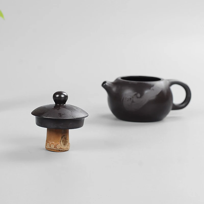 1 шт. 2x4,5 см бамбука Чайник крышка Держатель Gaiwan Обложка держатель