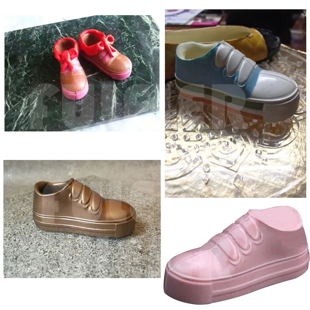 3D Plastic Bag Shoes Shape Chocolate Candy Cookie Cake Decor Baking Mould B1