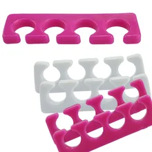 2шт белый/розовый пластиковый разделитель пальцев ног наборы для нейл-арта салон Маникюр Педикюр Уход Инструменты для УФ гель-лака TR361