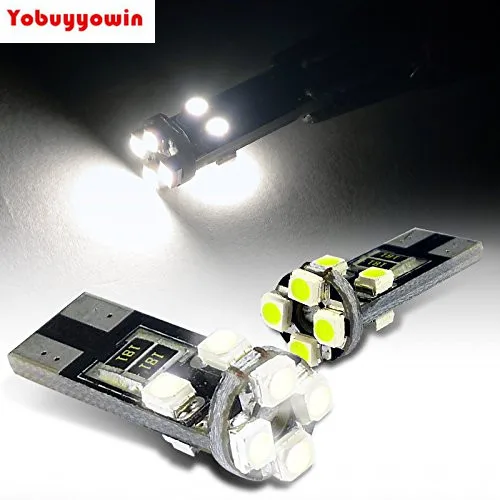 Led's T10 W5W 194 Com 8 Led Super Branco( Esmagadinha) Cambus|t10 w5w|t10 w5w 194super branco |