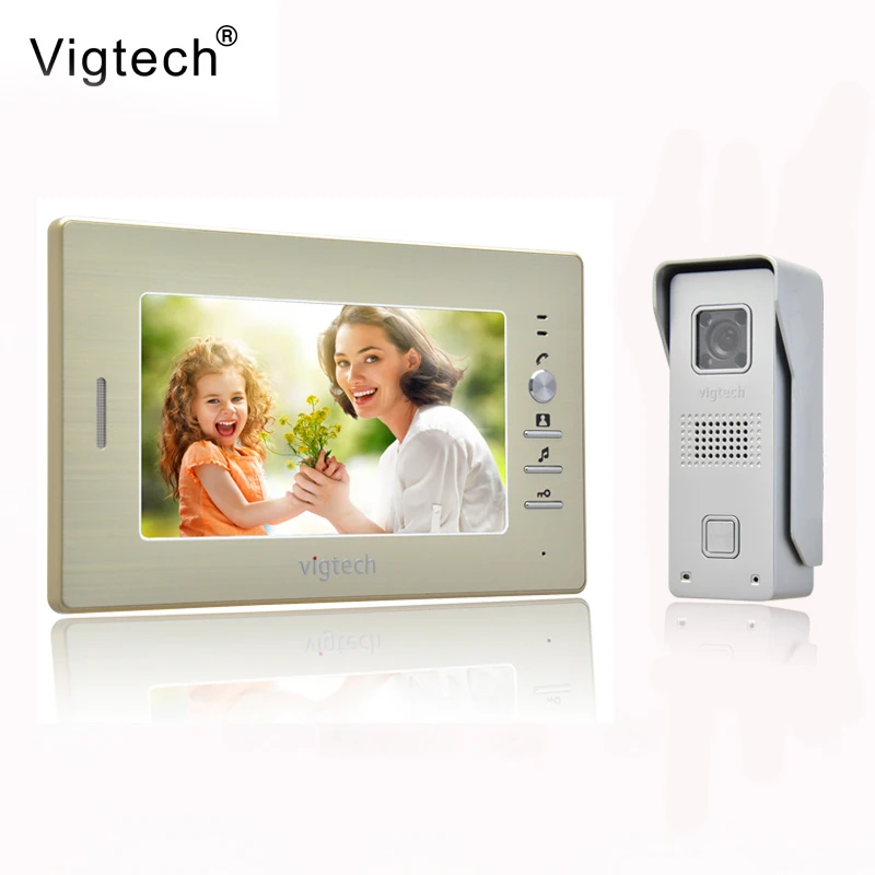 Vigtech 7 дюймов ЖК цветной видео домофон система влагостойкая ночного видения камера Домашняя безопасность Бесплатная доставка