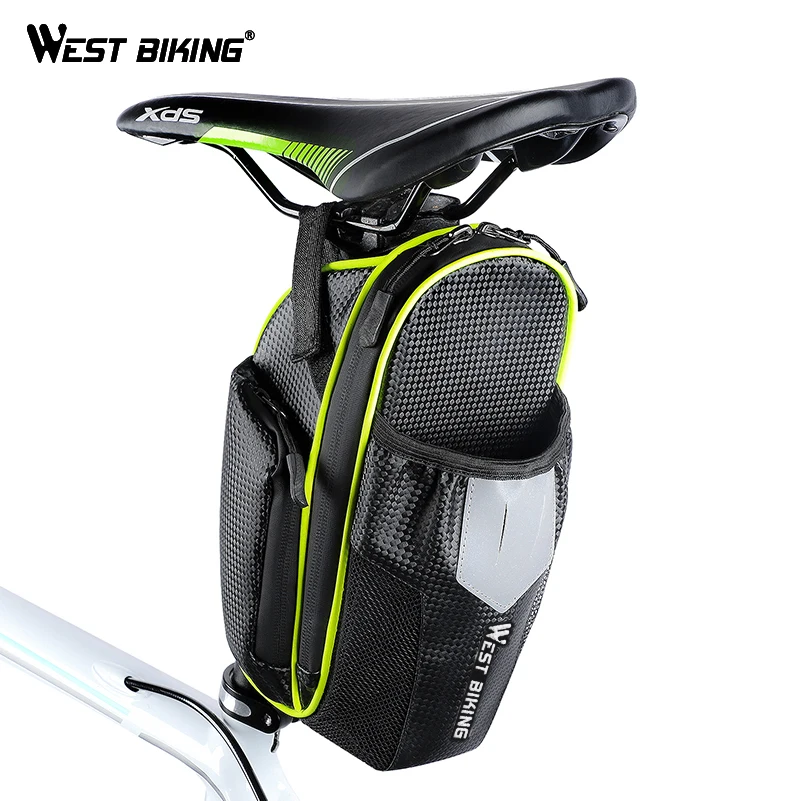 WEST BIKING полностью водонепроницаемая велосипедная Сумка седло с карманом для