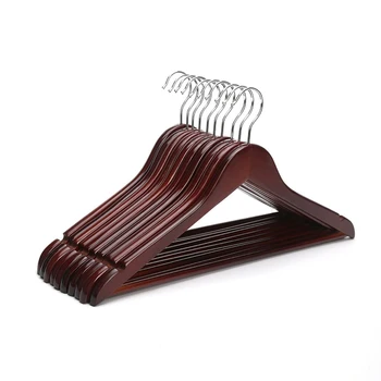 

Jetdio Red Mahogany Wood 17-Inch Suit Hangers, Burgundy Hanger ( 12 pieces/ lot)