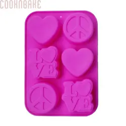 COOKNBAKE DIY силиконовая форма для торта Форма сердца самолет и любовь силиконовые ручной работы мыло Плесень CDL-012