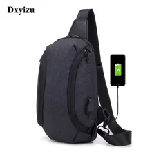 DINGXINYIZU повседневные нагрудные сумки с usb зарядкой многофункциональные мужские сумки на плечо Брендовые мужские нагрудные сумки короткие дорожные сумки через плечо