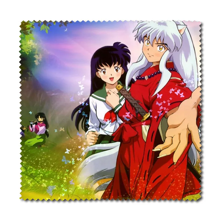 2 шт./компл. Inuyasha красочные аниме фланелевые линзы очки чистая ткань с Inuyasha& Moneca Stori аксессуары