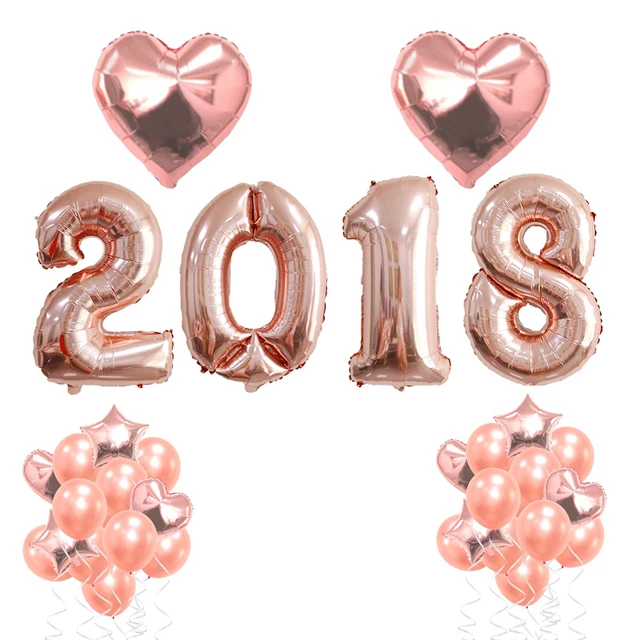 hot sell rose gold number balloons happy birthday love letters diy birthday love letters