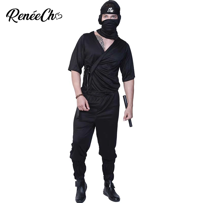 Мужской костюм для Хэллоуина Reneecho невидимый Shinobi Ninja убийца косплей фантазия