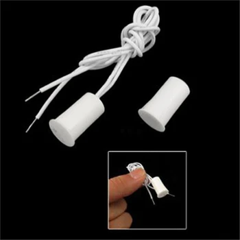 

Wired door and window sensor embedded switch alarm magnetic contact safety reed home security alarm white hot