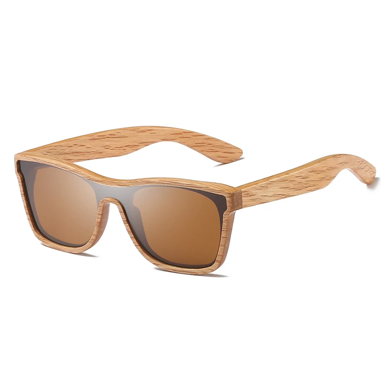 Дизайн Kithdia Новое поступление солнцезащитные очки в деревянной оправе Поляризованные с бамбуковым корпусом и поддержка прямой доставки/предоставить фотографии# KD205 - Цвет линз: Brown